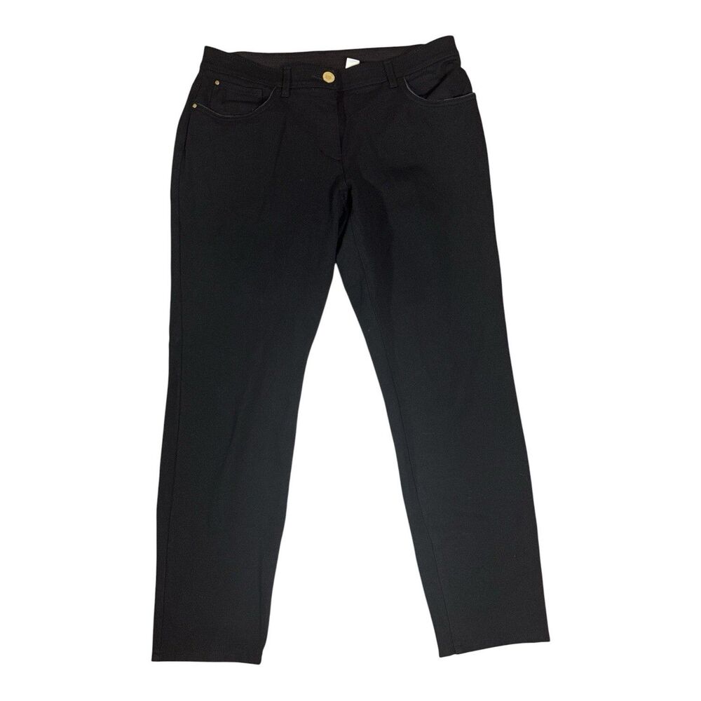 Chicos So Slimming Girlfriend Ankle Stretch Mid Rise Black Jeans .5 Sz 6